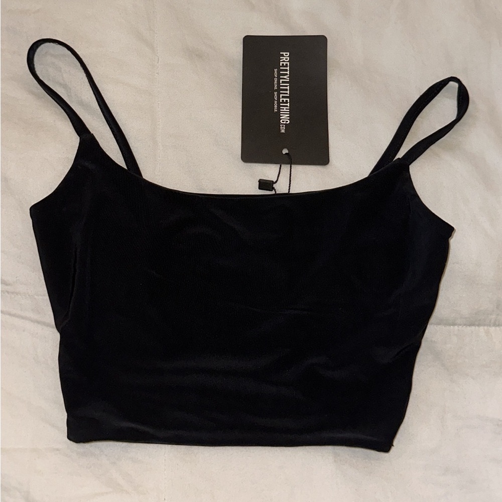 PLT black cropped top